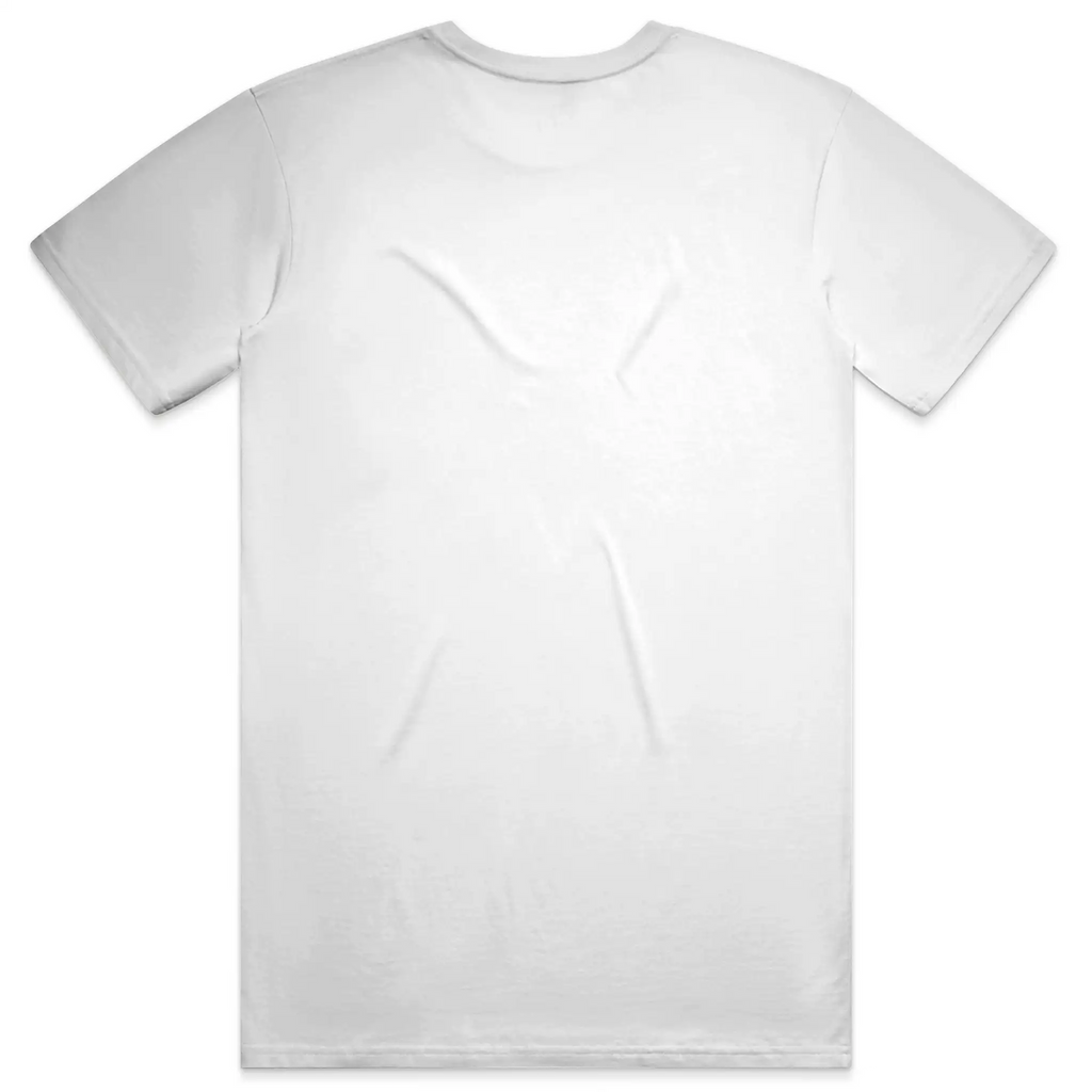 Apliiq Lukko Frame classic coupe T-shirt in white with graphic design, showcasing the front view of the casual cotton T-shirt.