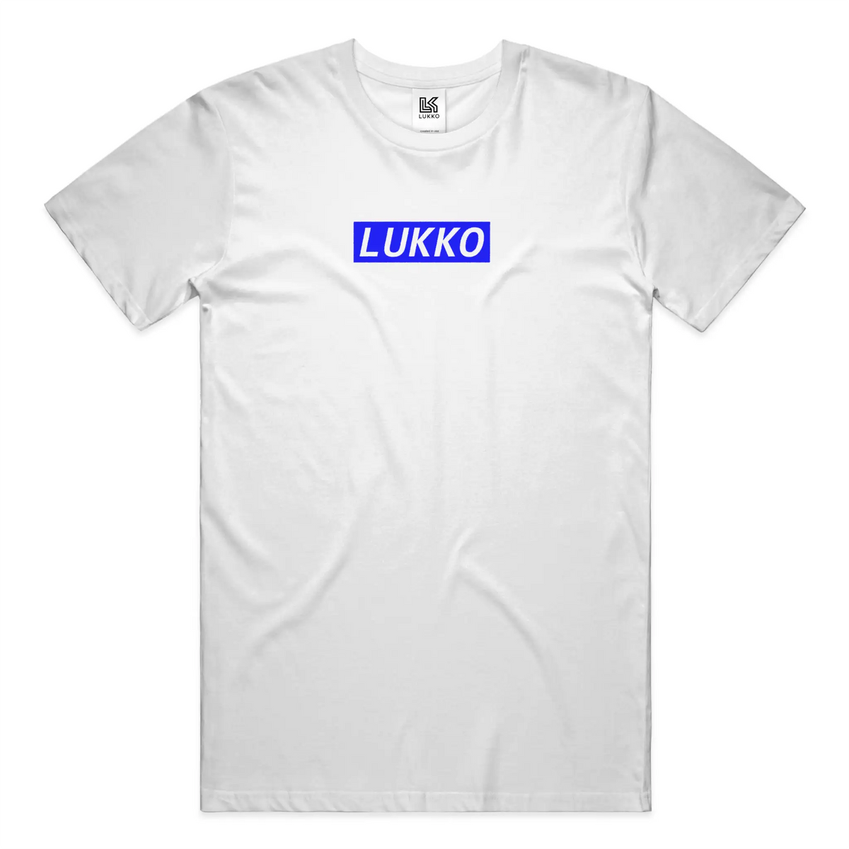 Apliiq Lukko Frame classic coupe T-shirt in white, featuring a minimalist design with a round neckline and short sleeves.