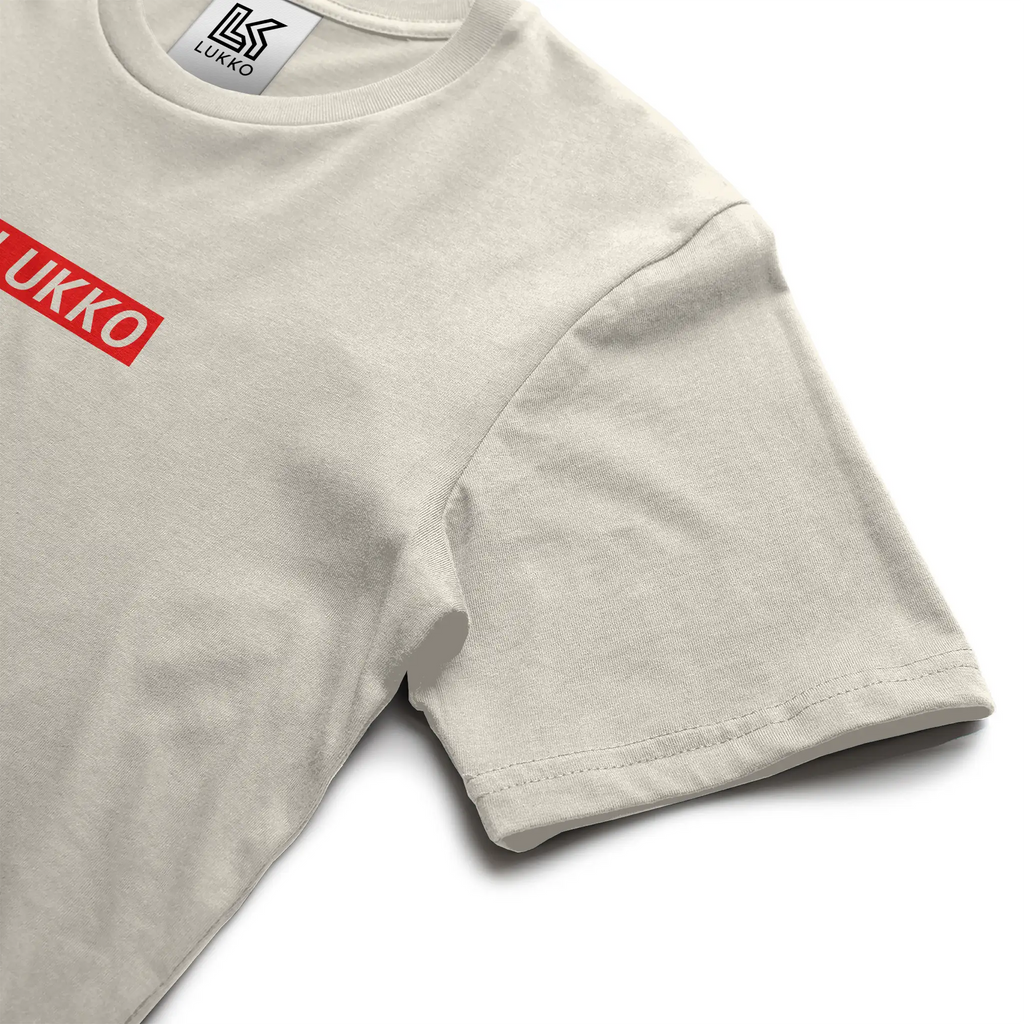 Apliiq Lukko Frame classic coupe T-shirt featuring a striped design on a casual cotton tee, shown in a front view.