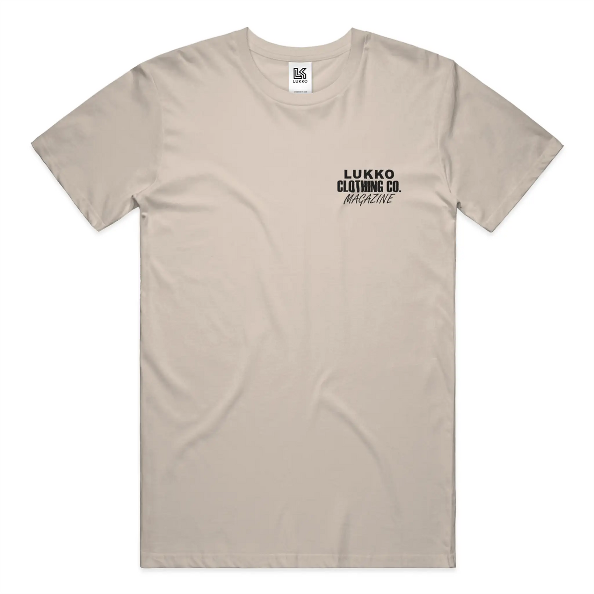 Lukko Magazine T shirt Classic Fit Sand 
