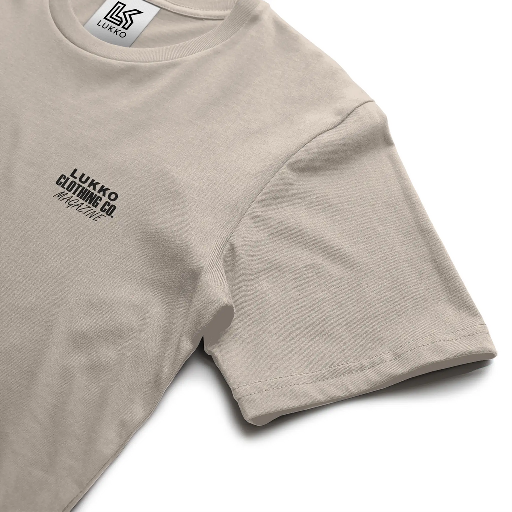 Lukko Magazine T shirt Classic Fit Sand 