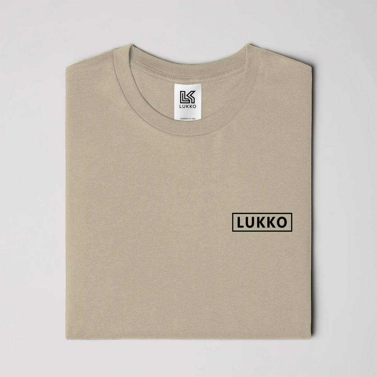 Apliiq Lukko Box classic fit T-shirt in black, featuring a simple crew neck and smooth cotton fabric.