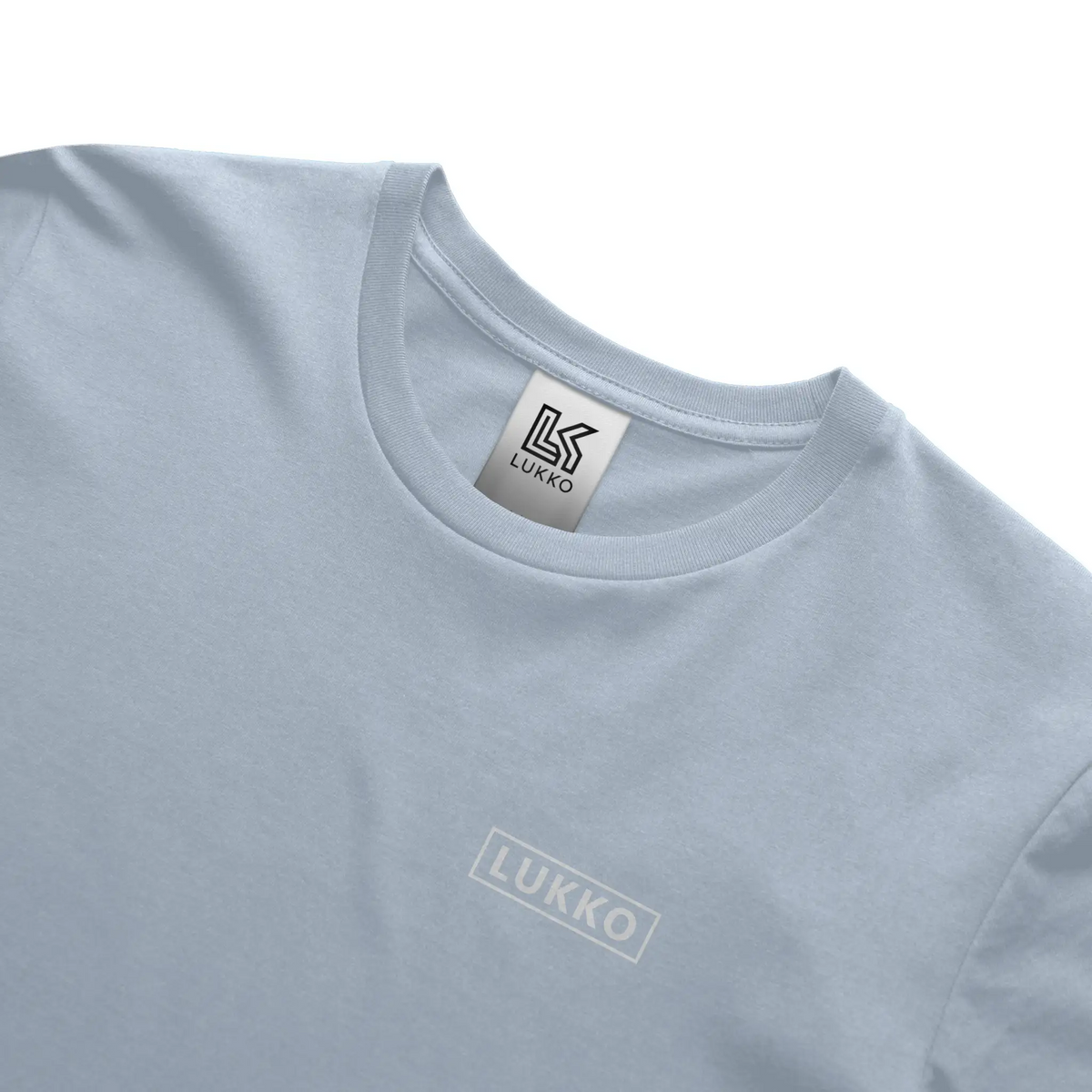 Apliiq Lukko Box Classic Fit T-shirt in black, featuring a simple crew neck and smooth cotton fabric, displayed flat.