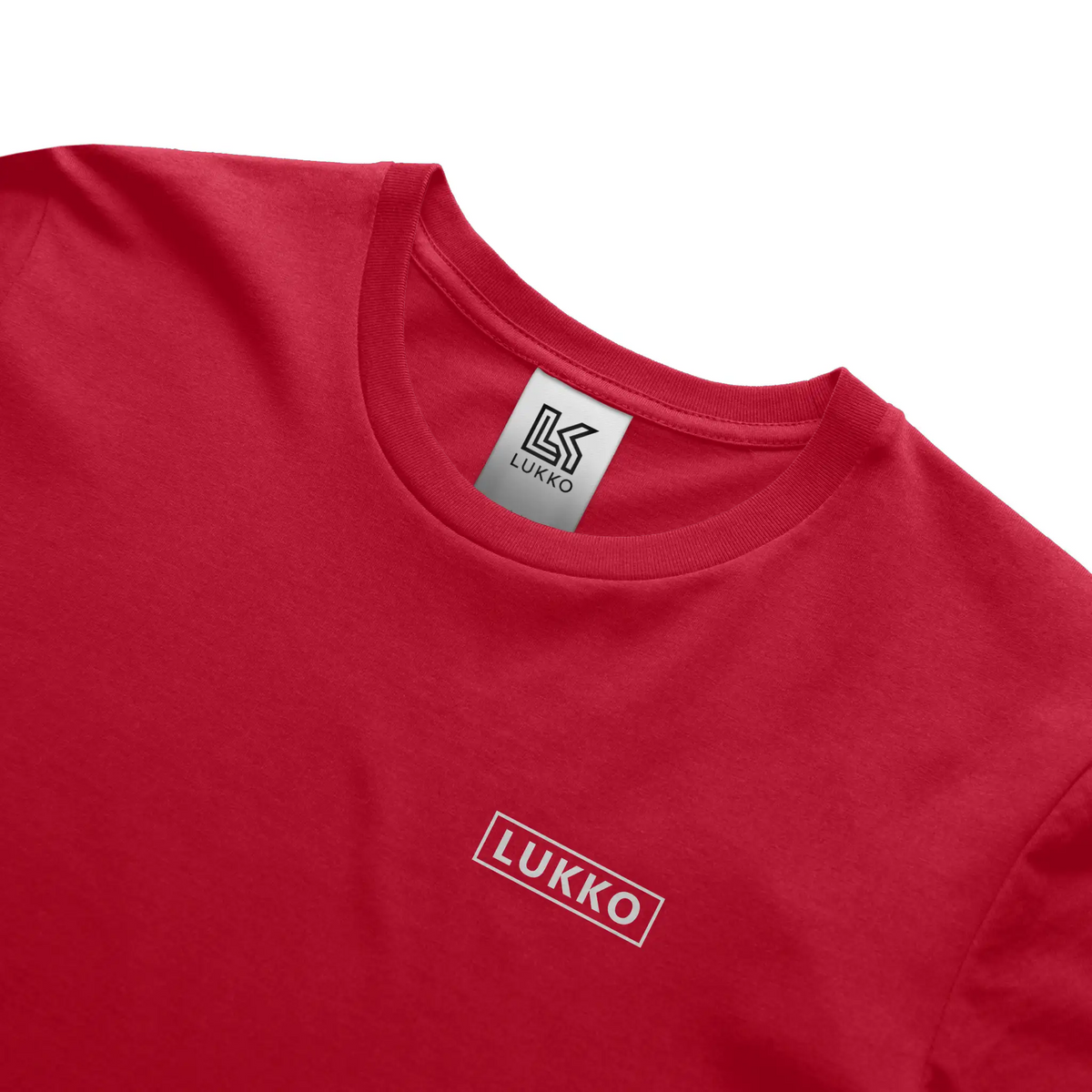 Apliiq Lukko Box classic fit T-shirt in black, featuring a simple crew neck and short sleeves, laid flat for display.