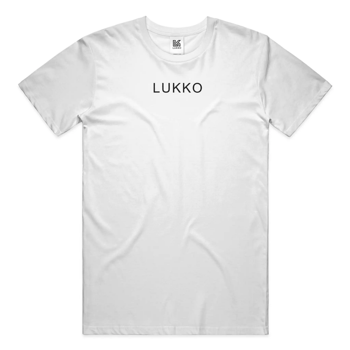 Apliiq Lukko Traditional T-shirt in classic fit, plain white fabric, showing front view with round neckline and short sleeves.